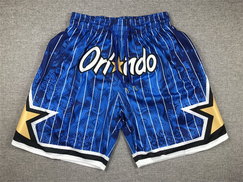 2025 Men NBA Orlando Magic Shorts Blue style 3->orlando magic->NBA Jersey
